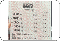 Winning Ticket Toto 4D First Prize I-Perm - 29 March 2026
